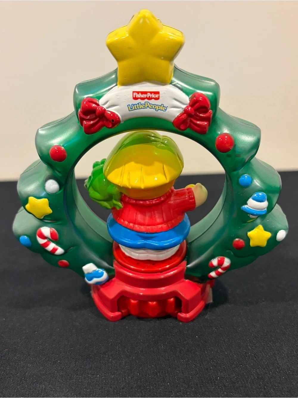 Fisher Price Little People Eddie’s Christmas Tree Ornament 2002 Mattel w/ Box